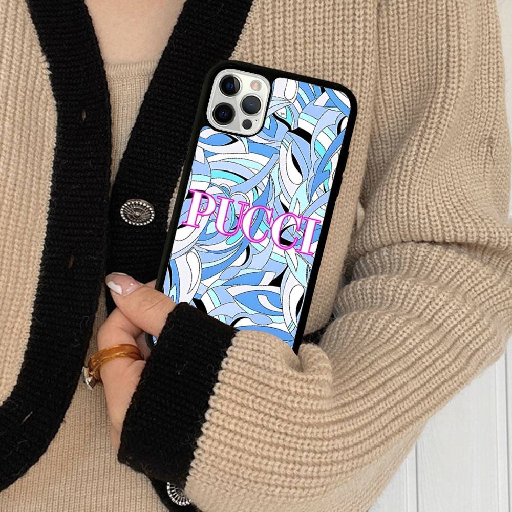 E-Emilio Logo Pucci Phone Case For IPhone 17 16 Pro Max Air 13 12 Mini 14 15 Plus 11 PC+TPU Back Cover