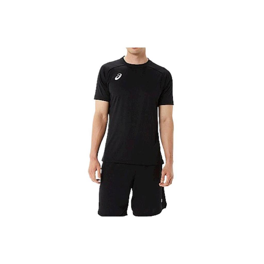 ASICS T Shirts Men's Black Crew Neck Moderate 2051A318-001