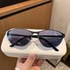 New Metal Silver Edged Cat Eye Sunglasses Women Outdoor Sports UV400 Protection Goggles Gafas De Sol Fashion Eyewear