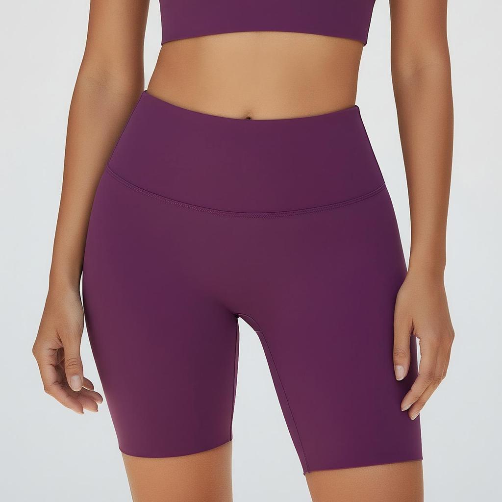 Женские велосипедные и йога-шорты с высокой талией средней длины, высокая эластичность