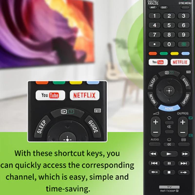 Rmt-Tx300P Remote Control For 4K Hdr Ultra Hd Tv Rmt-Tx300B Rmt-Tx300U Youtube / Netflix Fernbedienung Control Remote