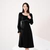 MIXMAX Casual Versatile Temperament Fashionable Age Reducing and Slimming Long-Sleeved Dress