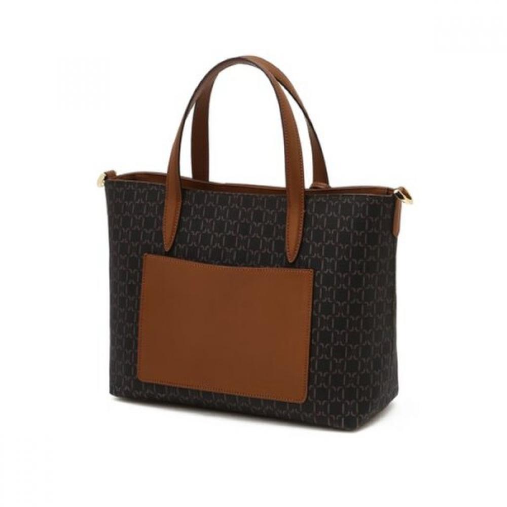 Daks Modern Tote Bag With Brown Barnett Dd Pattern Leather Dcba6e862w3