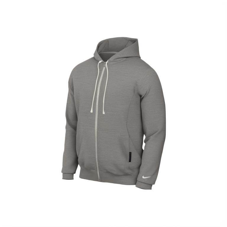 Nike As M Nk Df Si Fz Hd однотонная простая спортивная дышащая баскетбольная рубашка с длинным рукавом с капюшоном унисекс-топы темно-серого цвета светло-слоновой кости FZ0223-063