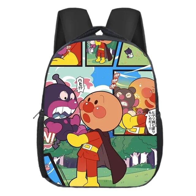 40 см модный школьный рюкзак Anpanman, студенческий рюкзак, индивидуальный мультфильм, полиэстеровая сумка на плечо