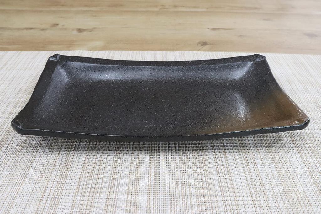 Изделия Мино в японском стиле, серия «Кафе», керамическая тарелка оригами, черная