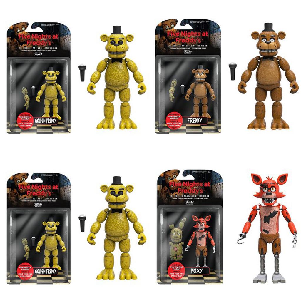 Очаровательная шарнирная фигурка-игрушка Золотой Фредди из Fnaf Five Nights At Freddy's