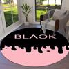 Круглый ковер Blackpink, Ковер для гостиной, спальни, дивана, игровой комнаты, Декор, Нескользящий коврик для пола