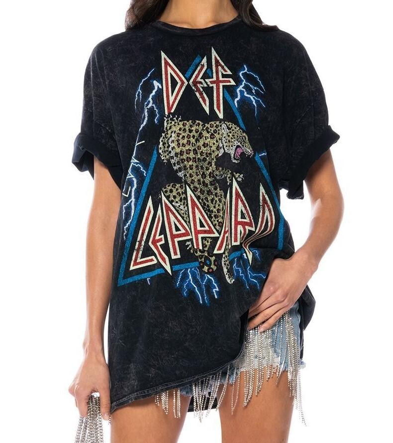 Band Def Leppard Acid Wash Band Tee Shirt New Unisex T-Shirt