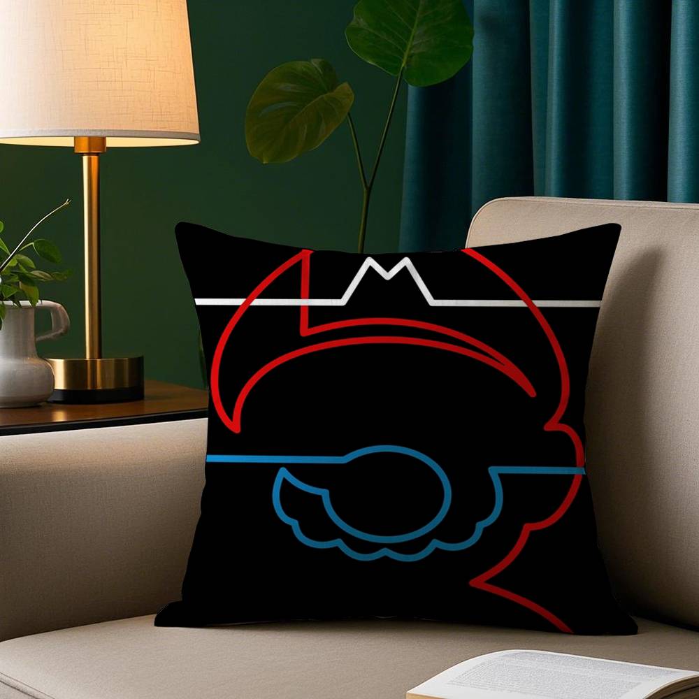 Мультяшная наволочка для подушки с игрой M-MarioS, плюшевая ткань, мягкая наволочка, двусторонняя печать, чехол для диванной подушки, накидка