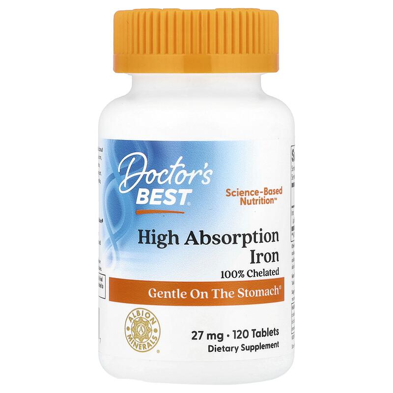 High Absorption Iron, 27 mg, 120 Tablets