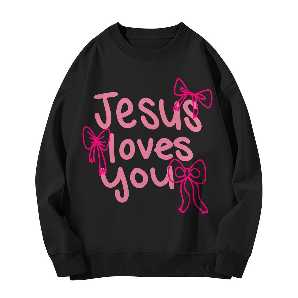 Женская повседневная модная блузка с длинным рукавом и круглым вырезом с принтом и пуловером