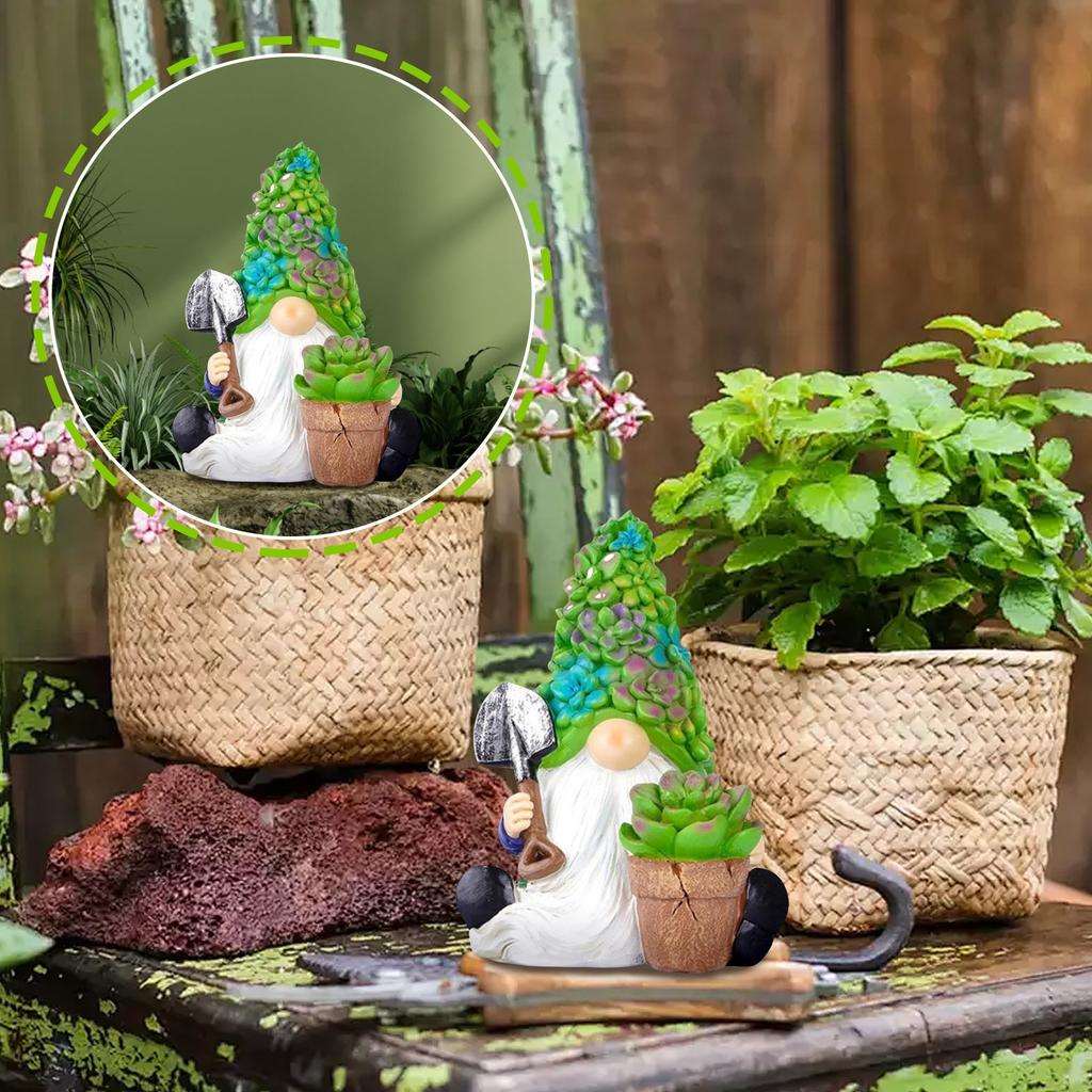 Succulent Dwarf Gnomes Fall Decorations For Garden Gnomes Statues Decorations For Yard