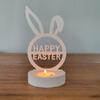 3D Rabbit Candle Holder Silicone Molds Easter Rabbit Resins Mould Candlesticks Castings Molds DIY Table Decorations