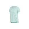 Adidas T Shirts Women's Clear Mint Green Crew Neck Moderate Straight Fit EI6377