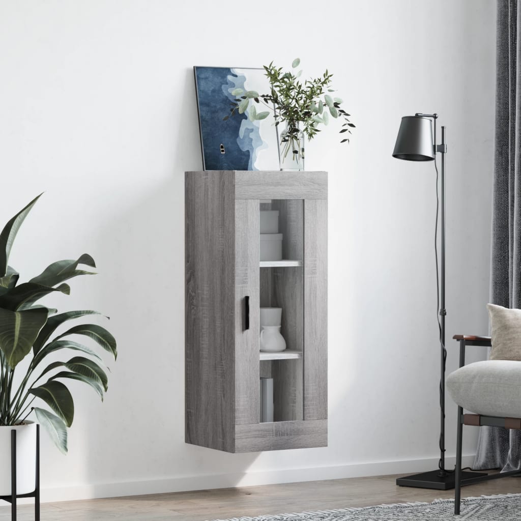 Wall Cabinet Gray Sonoma 34.5 x 34 x 90 cm