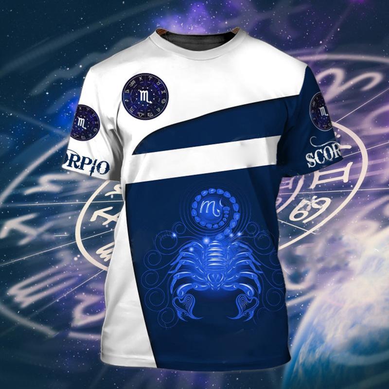 Мужская футболка с изображением животных, футболки с 3D принтом Скорпиона, забавные футболки, модная повседневная мужская уличная одежда, мужская одежда больших размеров
