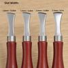 4pcs 4 Sizes Creaser Wide Mouth Beveler Precision Beveler Leather Edgers  DIY Leather Craft