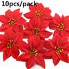 Искусственный Декор Свадебные Сувениры Рождественский Подарок Рождественская Елка Цветы Блестящее Украшение Пуансеттия