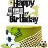 Cake Decorations Supplies Football Birthday Cake Topper,  Man Boy Soccer Football Sport Themed Birthday Anniversary