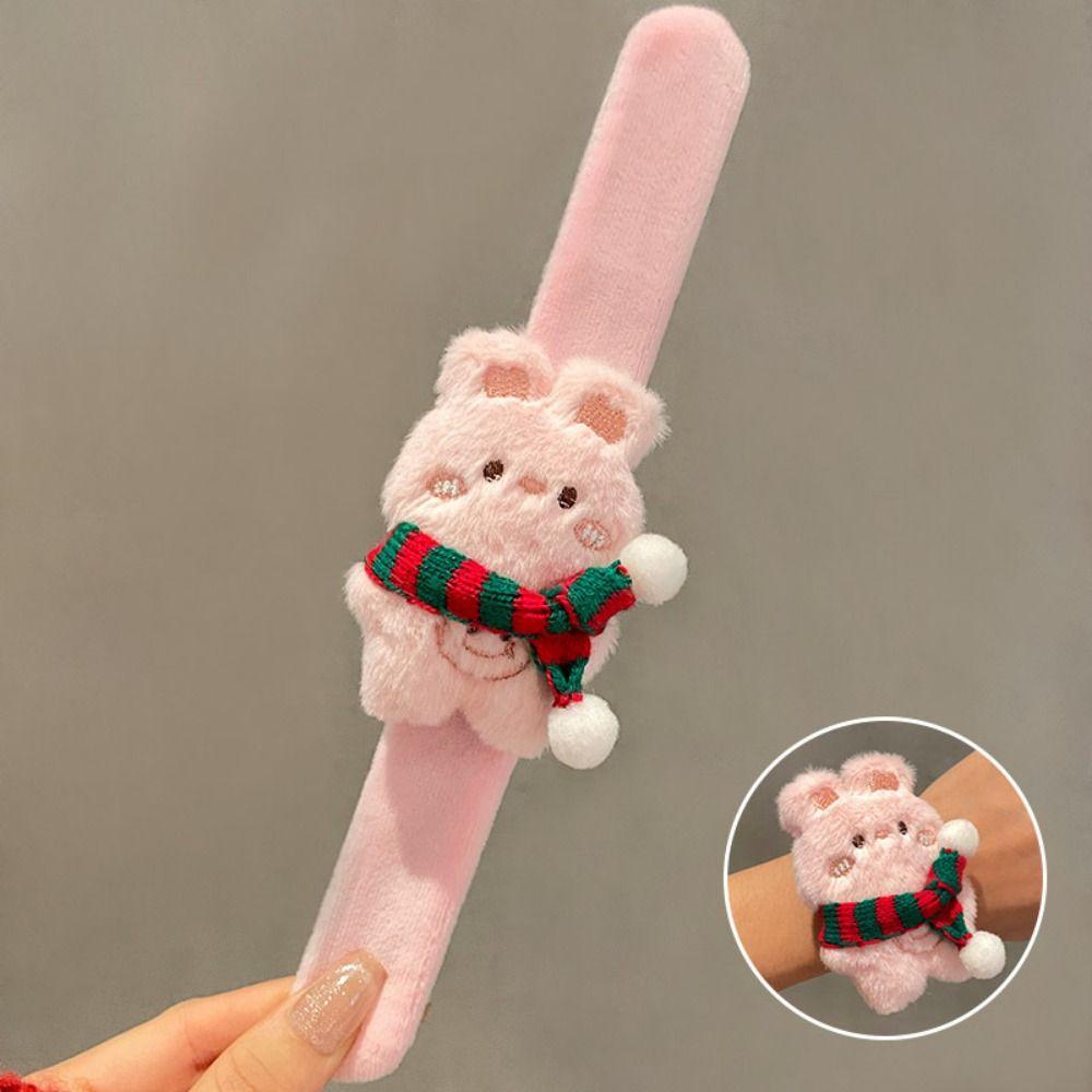 Creative Plush Slap Bracelets Multicolour Christmas Wrist Ornaments Handbands Accessories