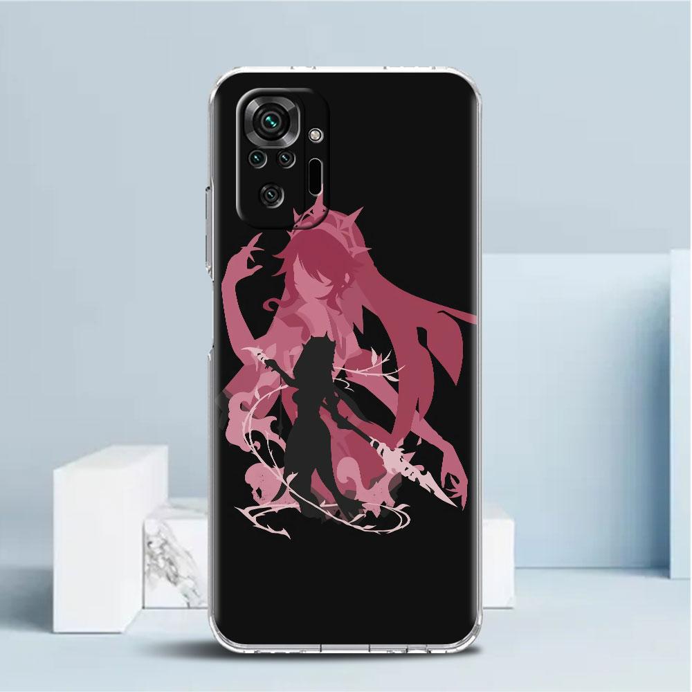 Противоударный чехол для телефона Redmi Note 11 11E 10 9 8 Pro 11S 9S 10S K40 9A 9C 8T 7 10C 9t 9s мягкий чехол Genshin Impact Xiao Mona