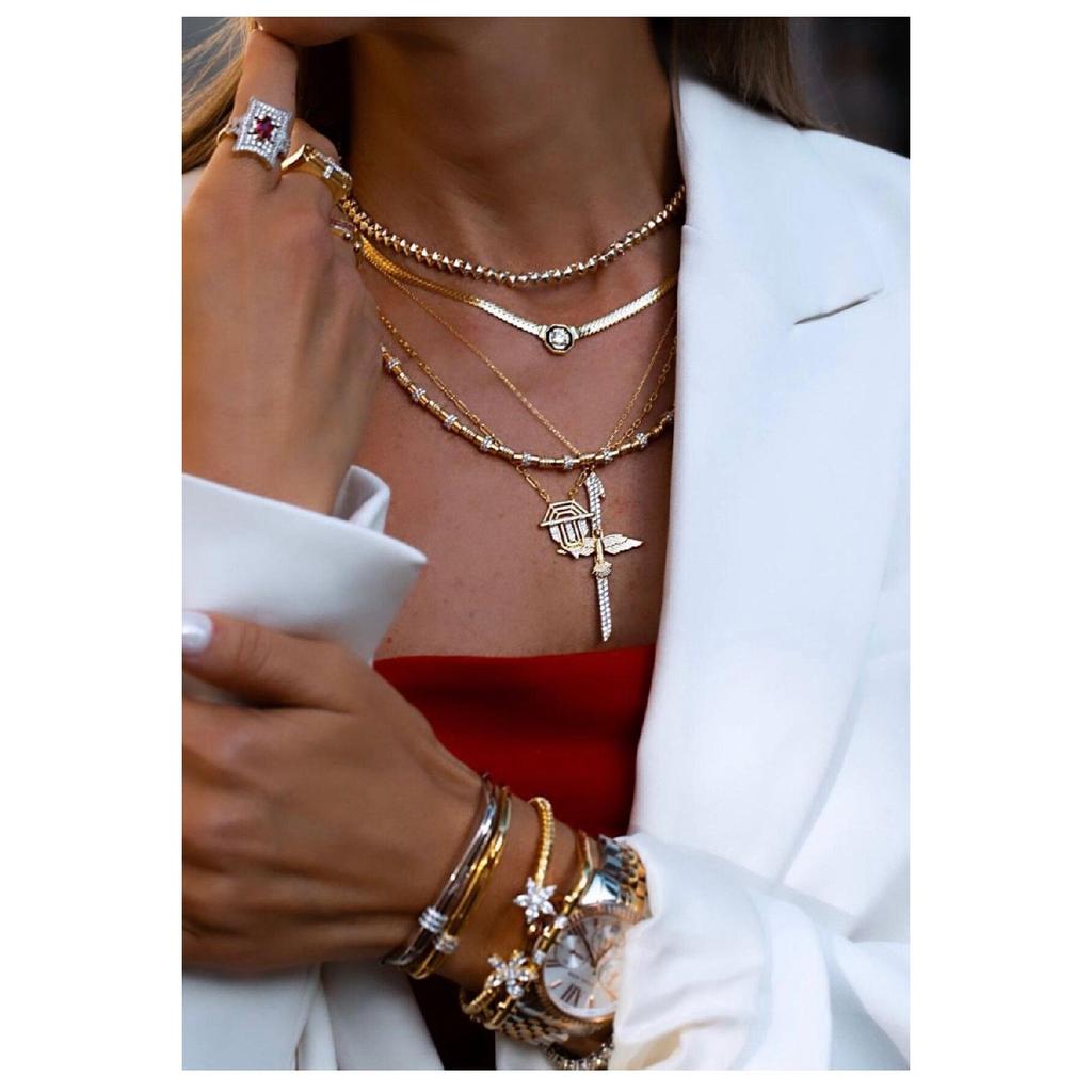 Ожерелье из стерлингового серебра 925 пробы с покрытием из 18-каратного золота Phoenix Elif Ожерелье Подарок для нее