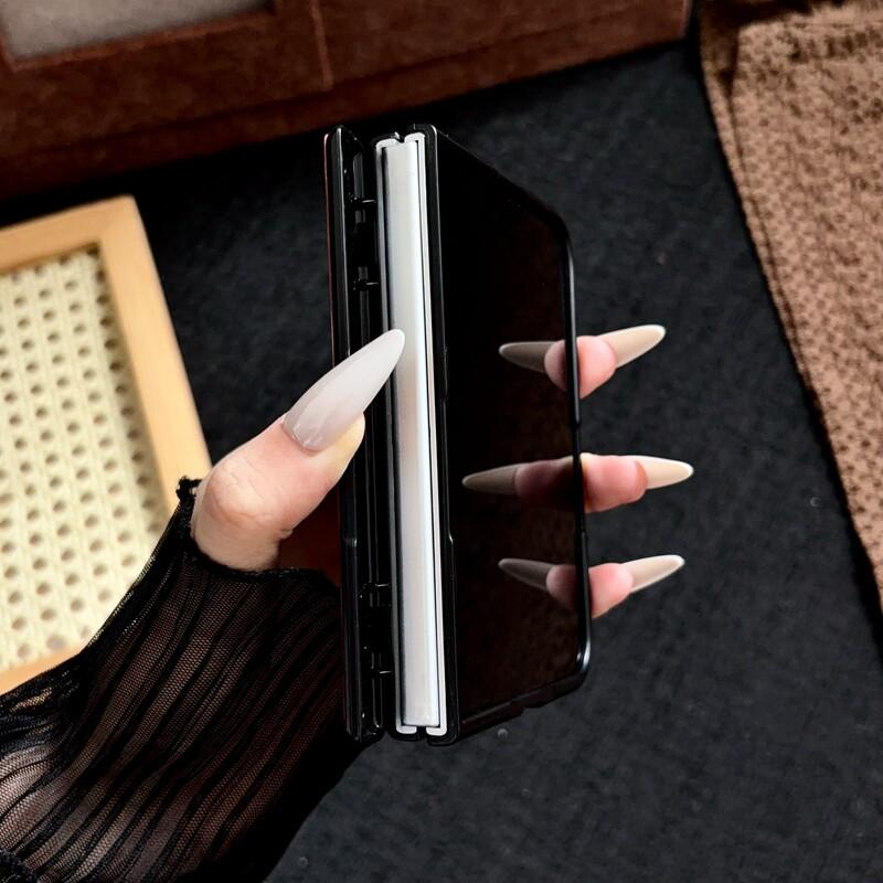 For iPhone Duo Fold Case Luxury PU leather skin-friendly Magnetic Protective Back Cover MagSafe Wireless Charging Phone Shell