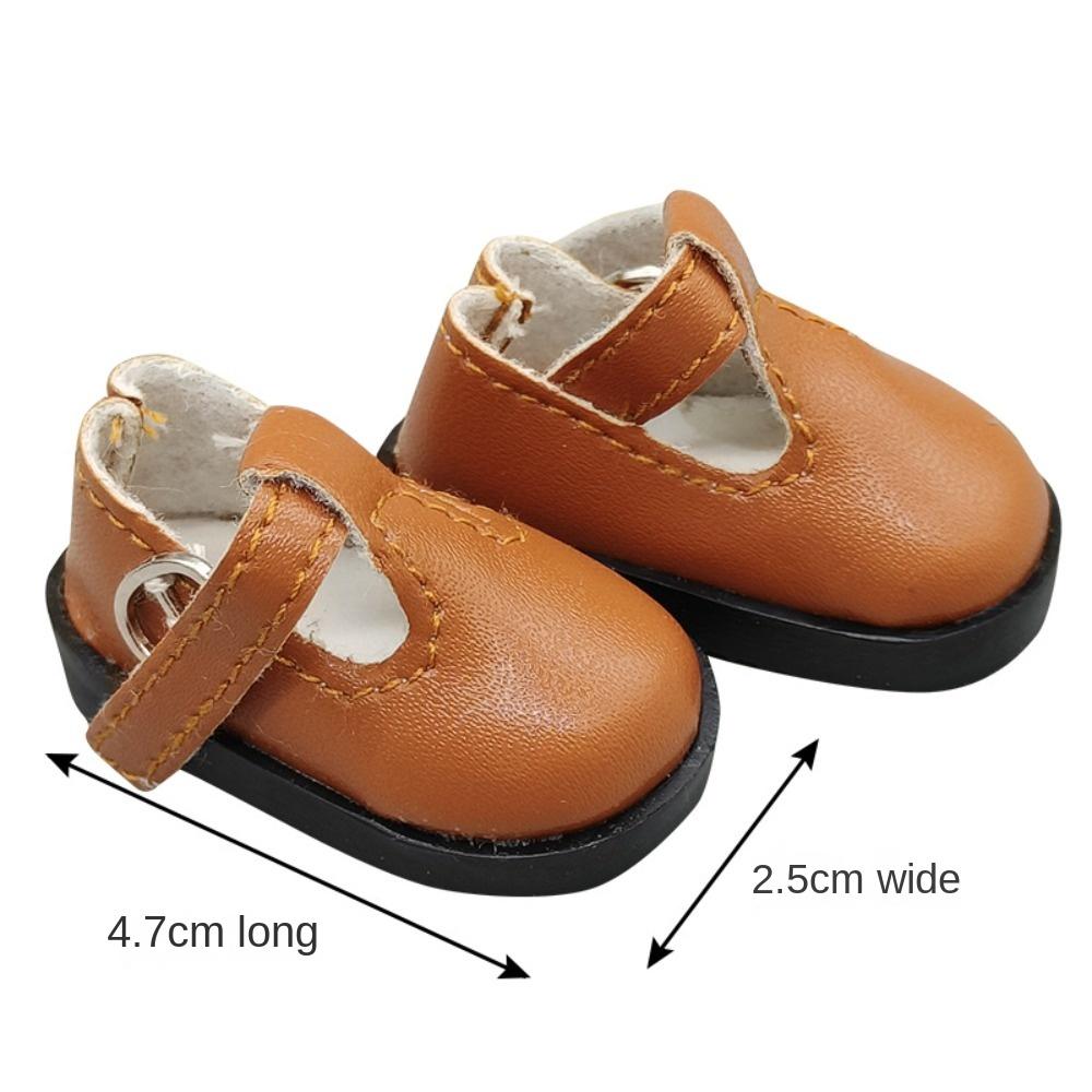 Flat Bottomed Toy Shoes Leather Leather Shoes Mini Doll Shoes 1/6 Point Doll