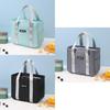 Большая Вместимость Ткань Оксфорд Изолированная Сумка для Обед для Путешествий Пикника Современный Минималистичный Стиль Синий Черный Серый