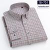 Men's Pure Cotton Long Sleeve Plaid Shirts - Comfortable Casual Brushed Fabric