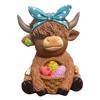 Easter Cute Spring Highland Cow Statue Easter Table Decorations Highland Cow Decorations Calf Lovers Gifts