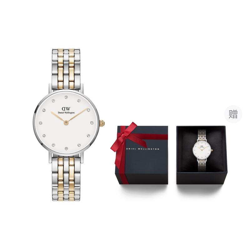 Daniel Wellington PETITE series watch quartz movement stainless steel strap 28mm white dial women's watch exquisite simple fashion DW00100616