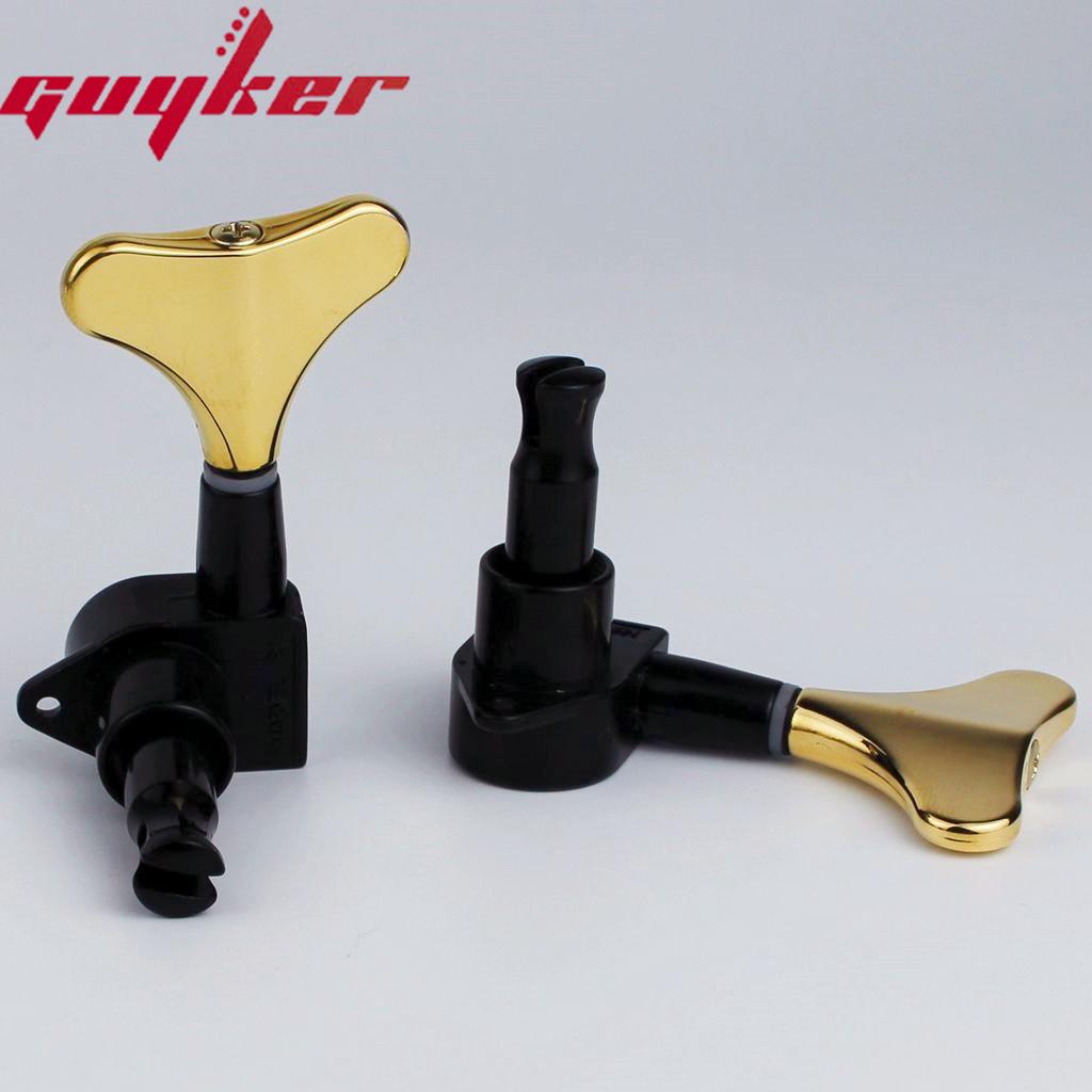 Новые закрытые колки Guyker для бас-гитары, черное золото