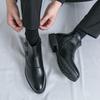 Мужские высокие ботинки Платье Формальные Ретро Коричневые Ботильоны Черные Туфли для Смокинга Свадебные Большой Размер