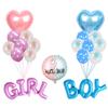 Boy Girl Group Gender Reveal Aluminum Film Balloon Set Boy Girl Reveal Party 