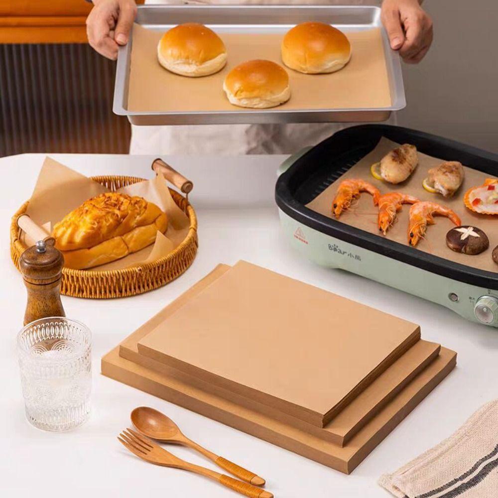50/100PCS Food Grade Baking Paper Waterproof Baking Sheets New Parchment Paper Sheets Air Fryer
