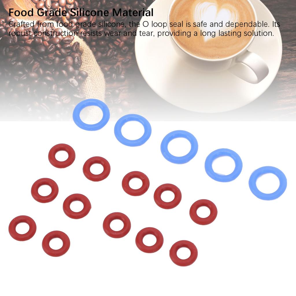 Набор для замены уплотнительных колец для кофемашины, 17 шт., силиконовые 5 шт., большая шайба 12 шт., маленькая прокладка для кофемашин BES900 920 980 990, синий и красный