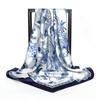 Women Fashion Square Vintage Print Satin Neckerchief Sun-Proof Scarf Scarves Shawl High Quality 1PC 90*90cm