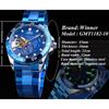 T-winner Men's Fashion Casual Hollow Mechanical Movement Automatic Mechanical Watch