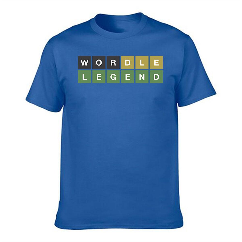 Unisexs Cotton Short Sleeve Tshirt With Wordle Legend Print Casual Crewneck Tee For Daily Wear Game Lover Gift Top