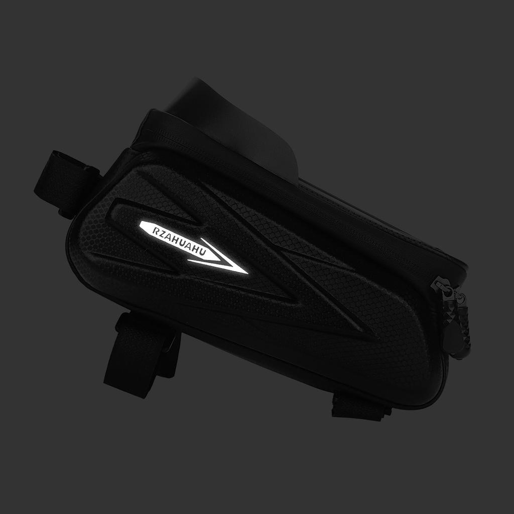 Reflective Bike Front Beam Bag with Waterproof Phone Hard Case Bicycle Accessories