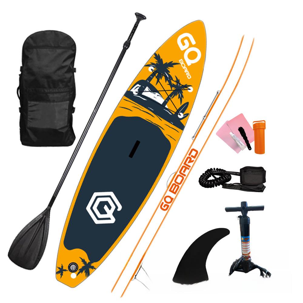GQ-COCO Надувная доска для гребли SUP для начинающих - гребля стоя с дизайном в виде кокосовой пальмы