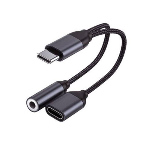 Адаптер USB C на AUX Jack Алюминиевый к 3,5 мм Сплав Аудио Кабель для Наушников