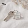 Bag Hanging Pendant 3D Printed Big Ear Bunny Keychain, Cute Cartoon Rabbit Charm Animal Key Ornament with Metal Ring, Kawaii Backpack Ring Accessory