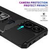 Чехол для Xiaomi Redmi Note 14 13 12 Pro Plus 13C 14C 4G 5G Сдвижная крышка камеры Держатель для карт Кошелек Защитный С кольцом Подставка Чехол