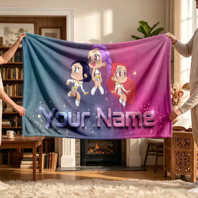 Kpop Girl Group (45) Personalized Name Blanket Soft Cozy Gift for Sofa Bed Couch Home Decoration