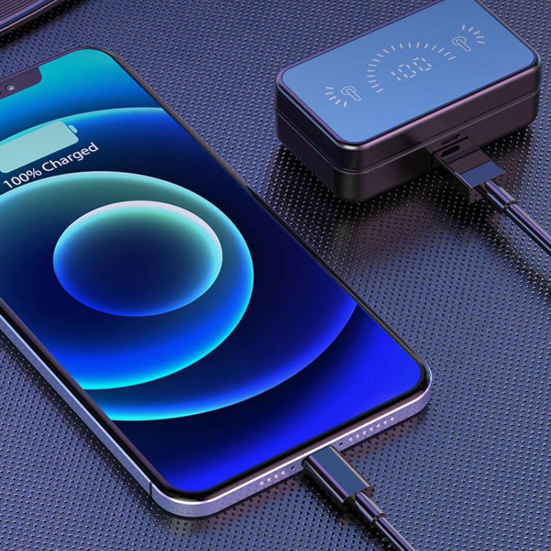 Зеркальная беспроводная Bluetooth-гарнитура 5.1 Mini бинауральные невидимые внутриканальные наушники сверхдлительное время ожидания