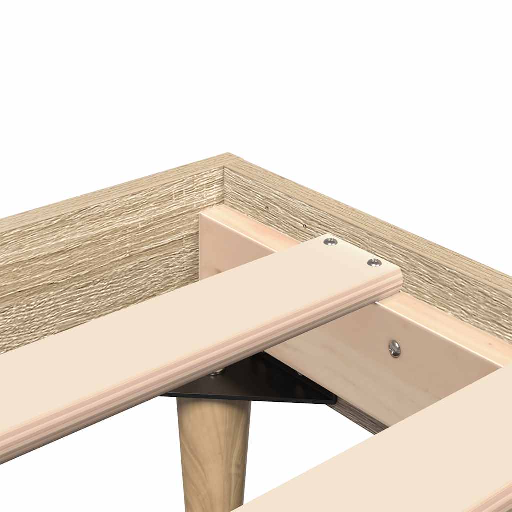 Bed Frame without Mattress Sonoma Oak Finish 120 x 200 cm Wood Based Material