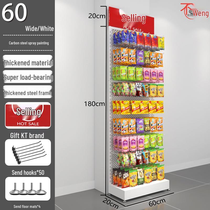Wall-Mounted Storage Rack: Multipurpose Display for Socks, Lipstick, and Snacks.